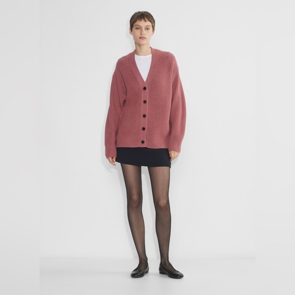 NWT Wilfred dark rose storybook merino wool cardigan sz xs - Picture 10 of 12